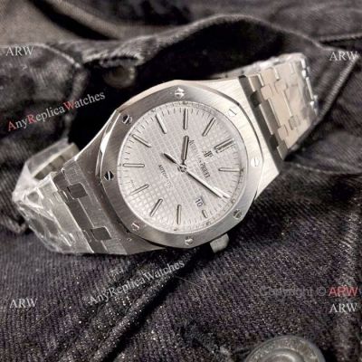  Best Quality Audemars Piguet Royal Oak Replica Watches 41mm Stainless Steel White Face